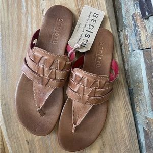 BED STU Yoli Tan Distressed Leather
Thong Sandals